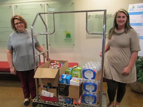 SECU Elon Branch donation